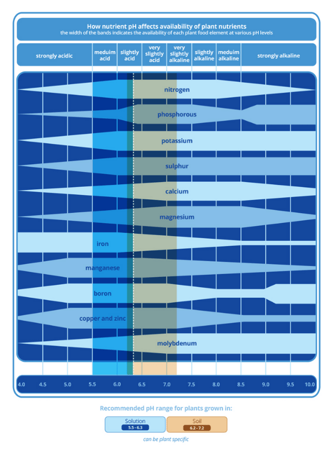 Infographic of kite chart showing nutrient availability
