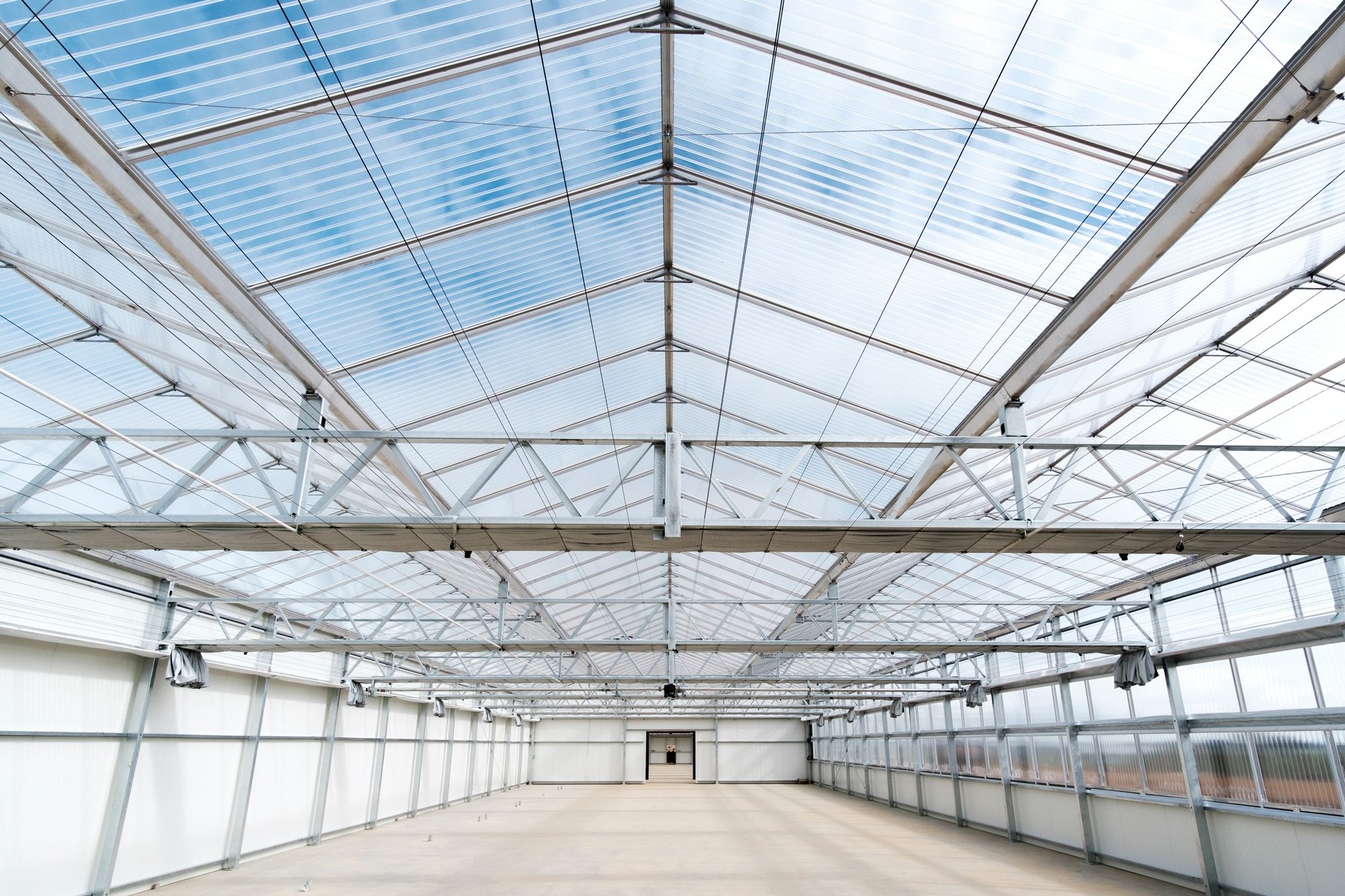 An image of Cannasouth's empty hybrid greenhouse