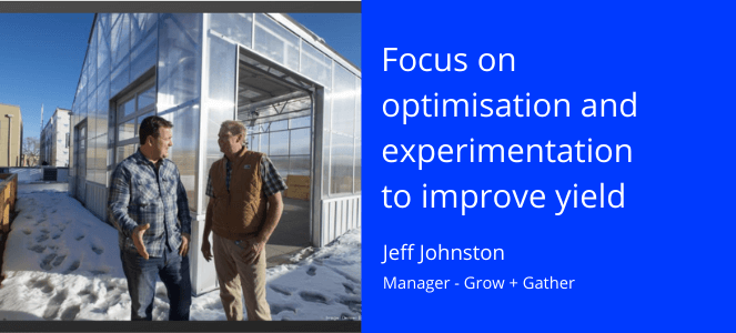 Jeff Johnston of Grow + Gather talking with a colleague