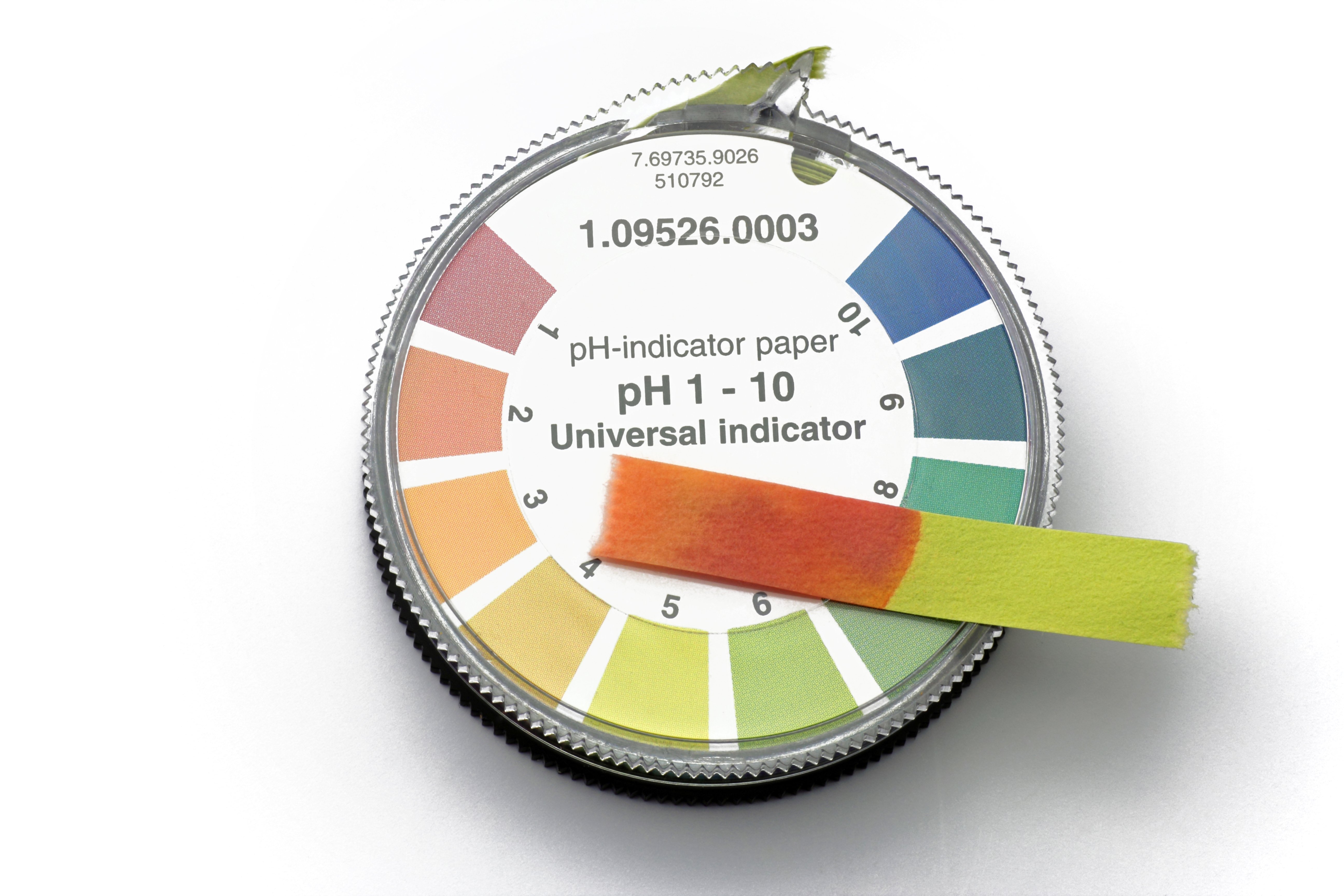 pH testing strips can be used to test your pH